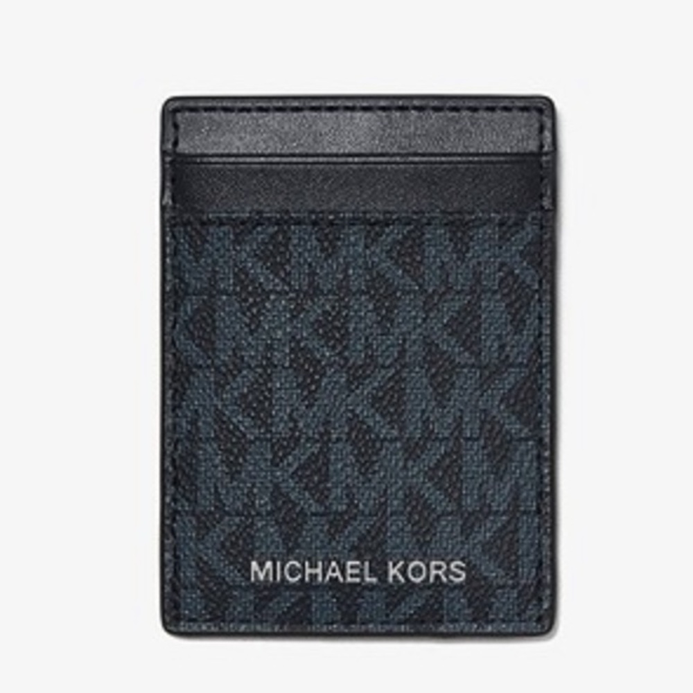 MICHAEL KORS Logo Card Case with Bill Clip - Picture 3 of 9
